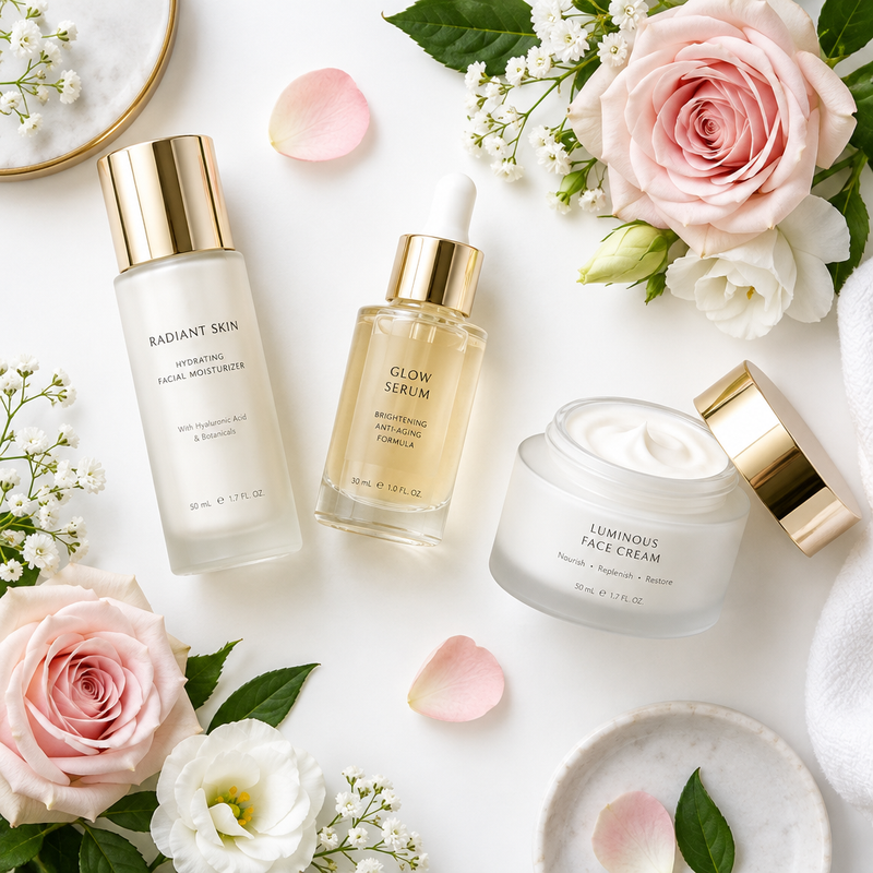Skincare Flat Lay